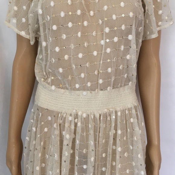 Anthropologie Leifnotes Sheer Sparkle Dress 2 - Picture 6 of 8